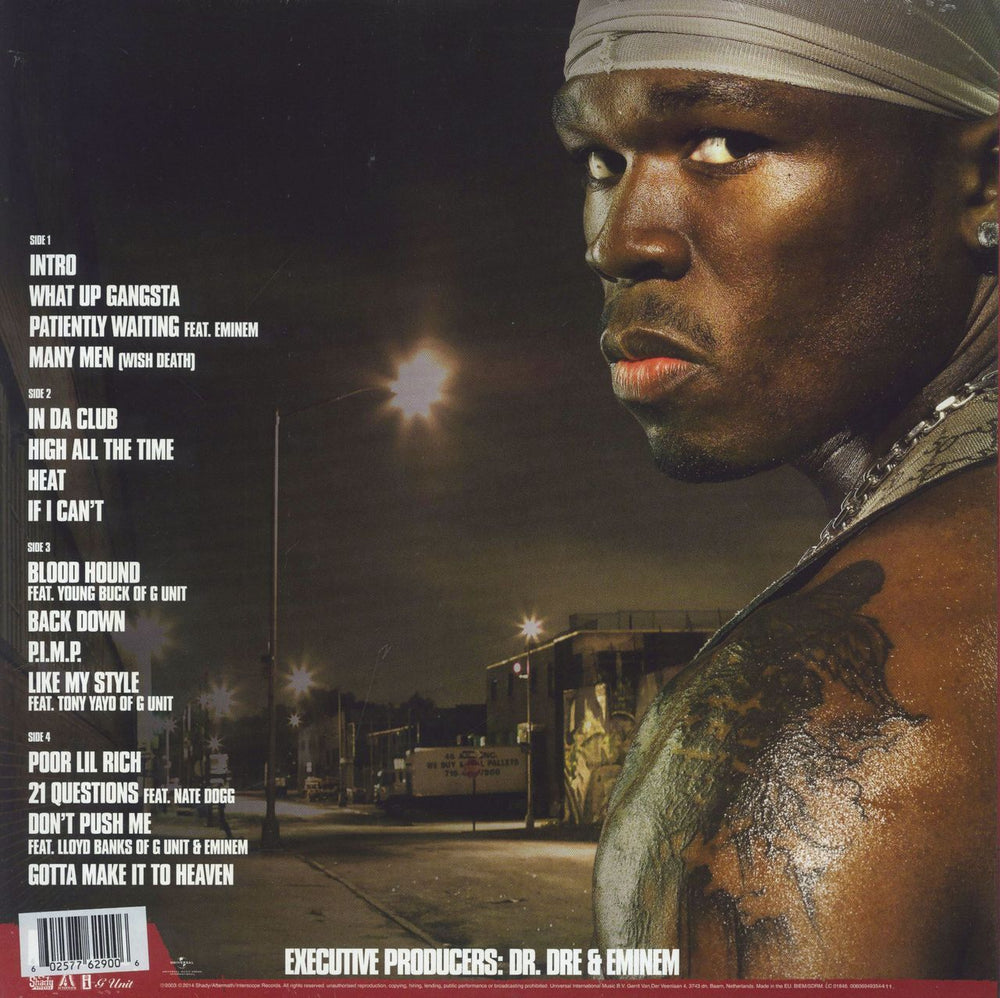 50 Cent Get Rich Or Die Tryin' - Sealed Clear Vinyl UK 2-LP vinyl record set (Double LP Album) 602577629006