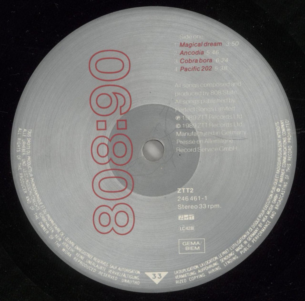 808 State 808:90 German vinyl LP album (LP record) 808LP384047