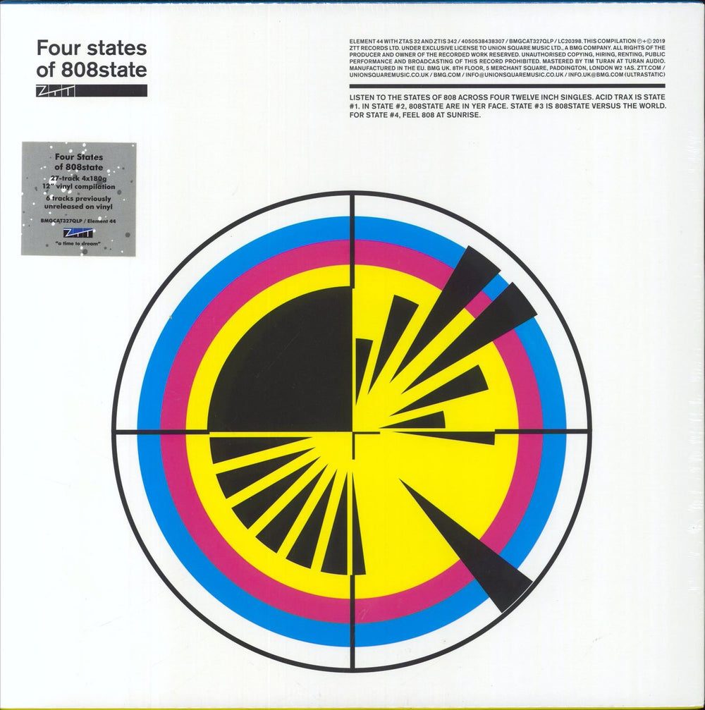 808 State Four States Of 808state - 180g - RSD - Sealed UK 4-LP vinyl album record set BMGCAT327QLP