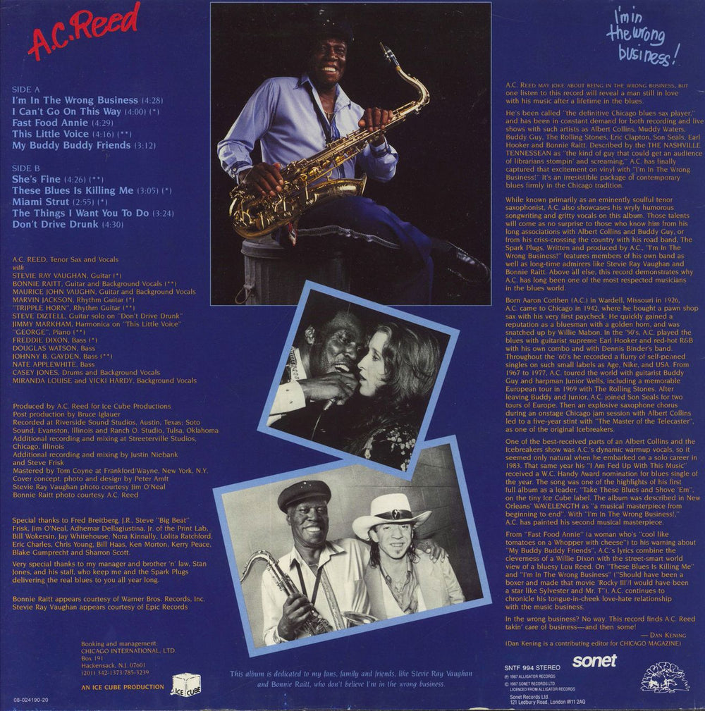 A.C. Reed I'm In The Wrong Business! Dutch vinyl LP album (LP record)