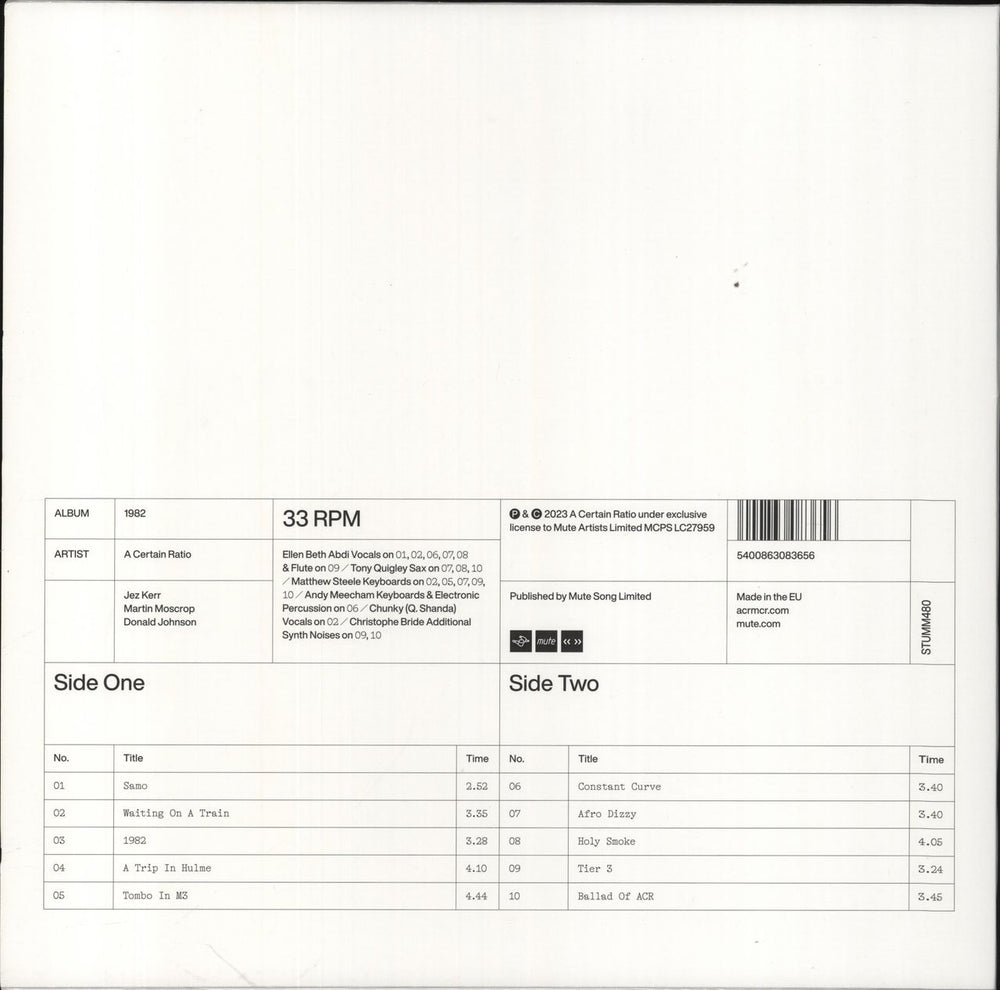 A Certain Ratio 1982 - Orange Vinyl UK vinyl LP album (LP record) 5400863083656