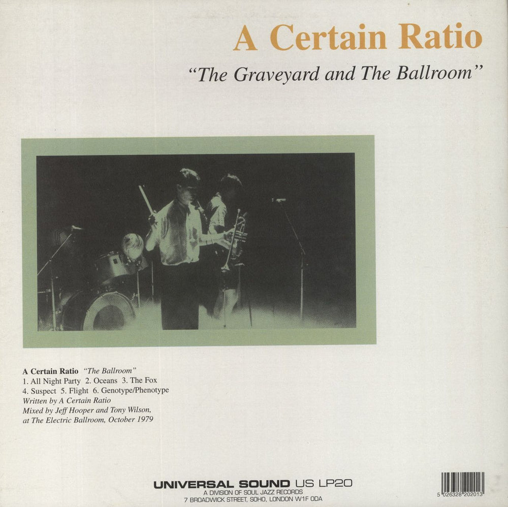 A Certain Ratio The Graveyard And The Ballroom - EX UK vinyl LP album (LP record) 5026328202013