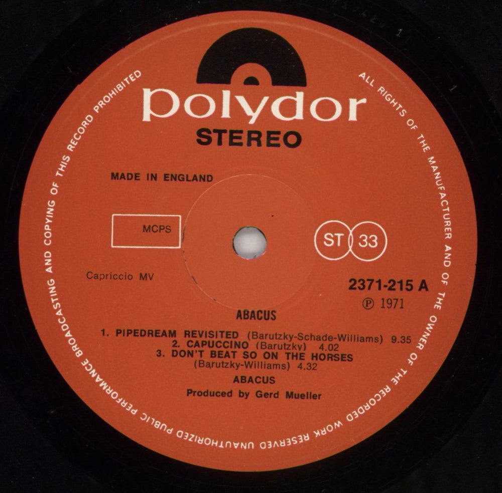 Abacus Abacus UK vinyl LP album (LP record) 8DFLPAB864069