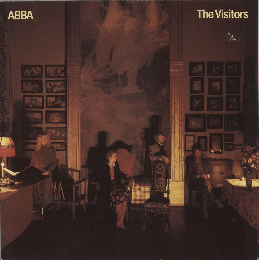 Abba The Visitors + merch insert UK vinyl LP album (LP record) EPC10032
