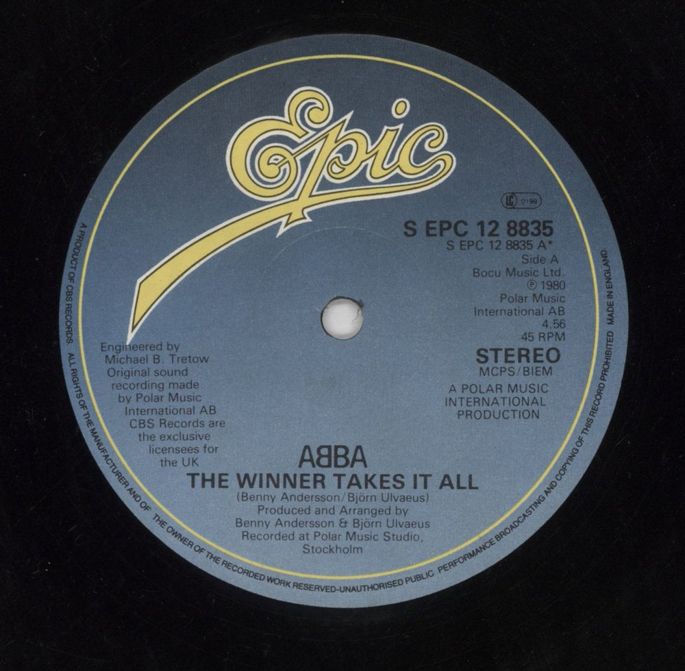 Abba The Winner Takes It All - Pop Up Sleeve - EX UK 12" vinyl single (12 inch record / Maxi-single)