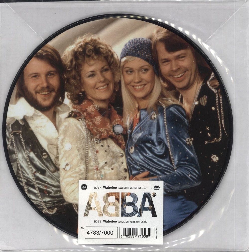 Abba Waterloo - 40th Anniversary UK 7" vinyl picture disc (7 inch picture disc single) 0602537716081