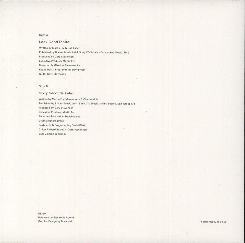 ABC Look Good Tonite / Sixty Seconds Later - Gold Vinyl UK 7" vinyl single (7 inch record / 45)