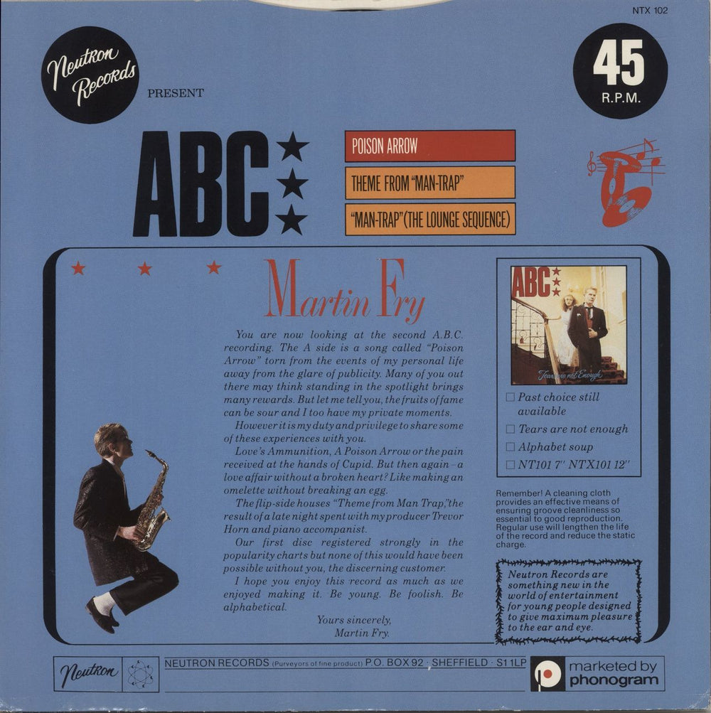 ABC Poison Arrow UK 12" vinyl single (12 inch record / Maxi-single)