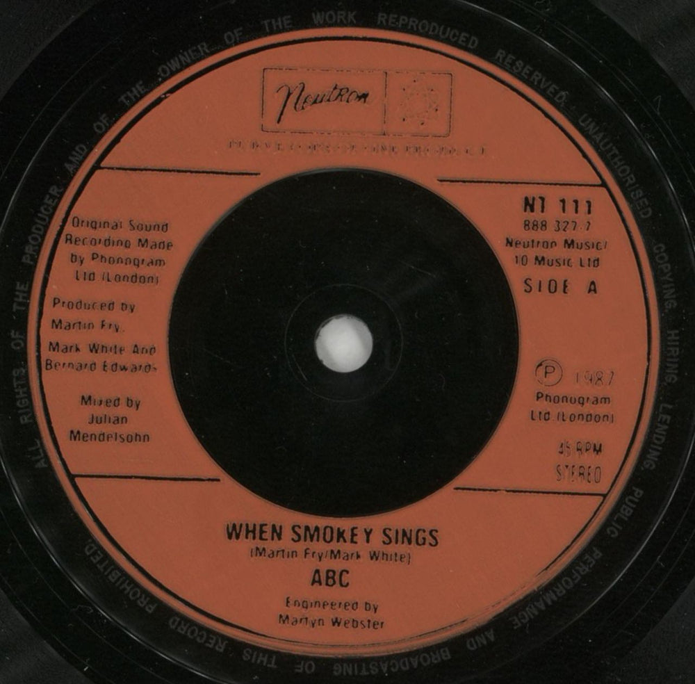 ABC When Smokey Sings UK 7" vinyl single (7 inch record / 45) ABC07WH188248
