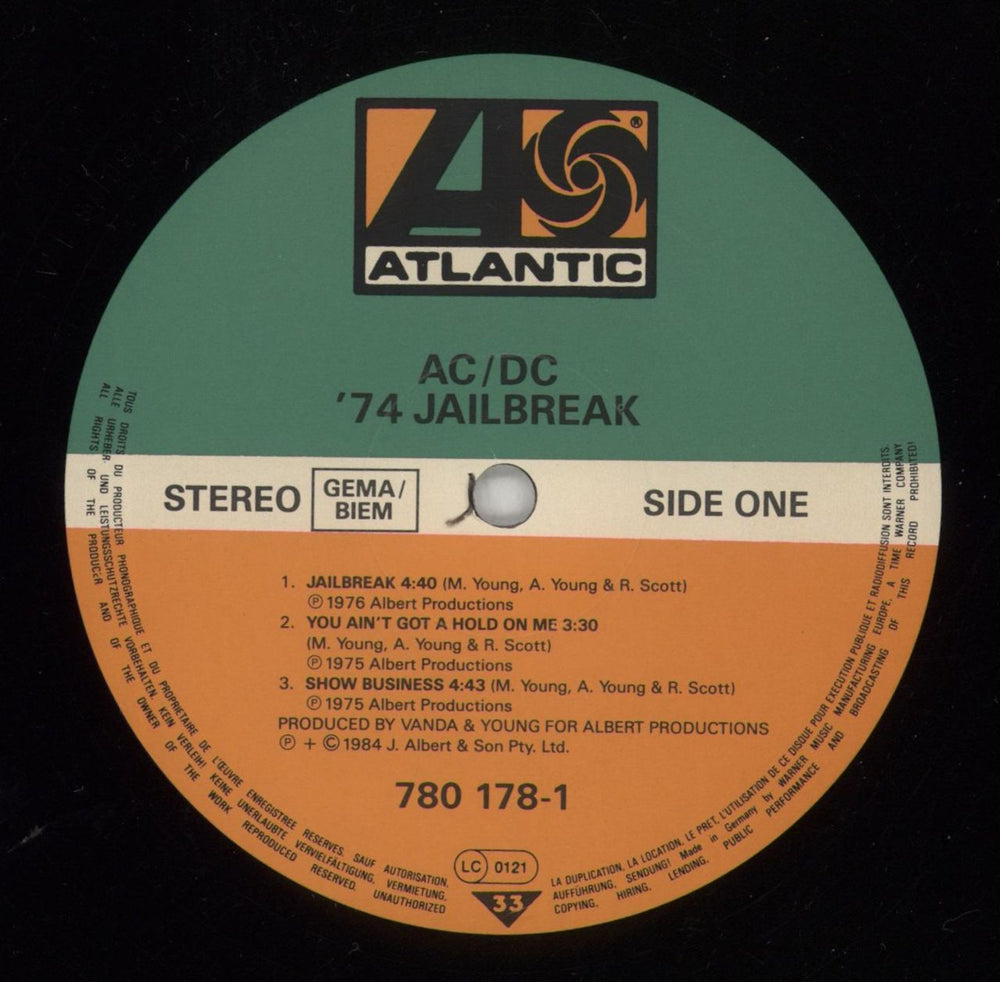 AC/DC '74 Jailbreak German 12" vinyl single (12 inch record / Maxi-single) ACD12JA863981