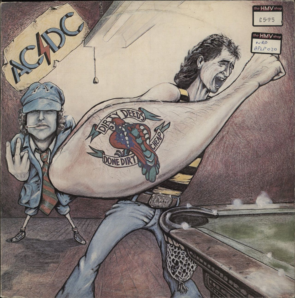 AC/DC Dirty Deeds Done Cheap Australian vinyl LP album (LP record) APLP.020