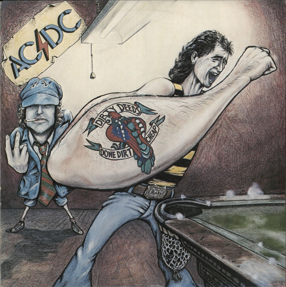 AC/DC Dirty Deeds Done Dirt Cheap-Australian Australian vinyl LP album (LP record) APLP020