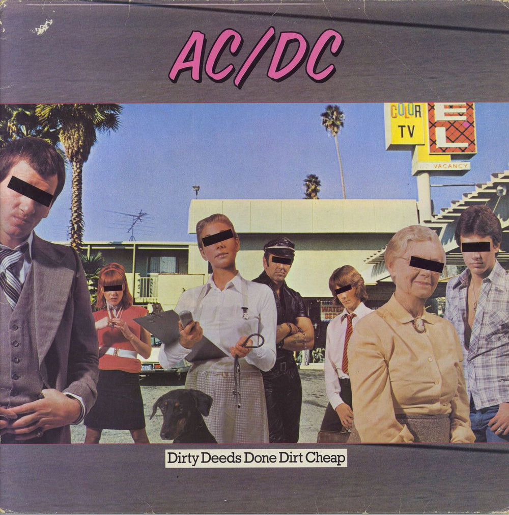 AC/DC Dirty Deeds Done Dirt Cheap + Inner UK vinyl LP album (LP record) K50323