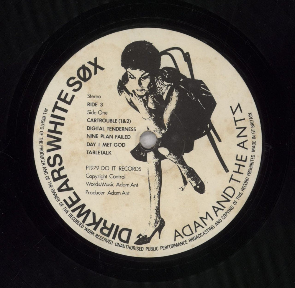 Adam & The Ants Dirk Wears White Sox - chair label - VG UK vinyl LP album (LP record) ANTLPDI844863