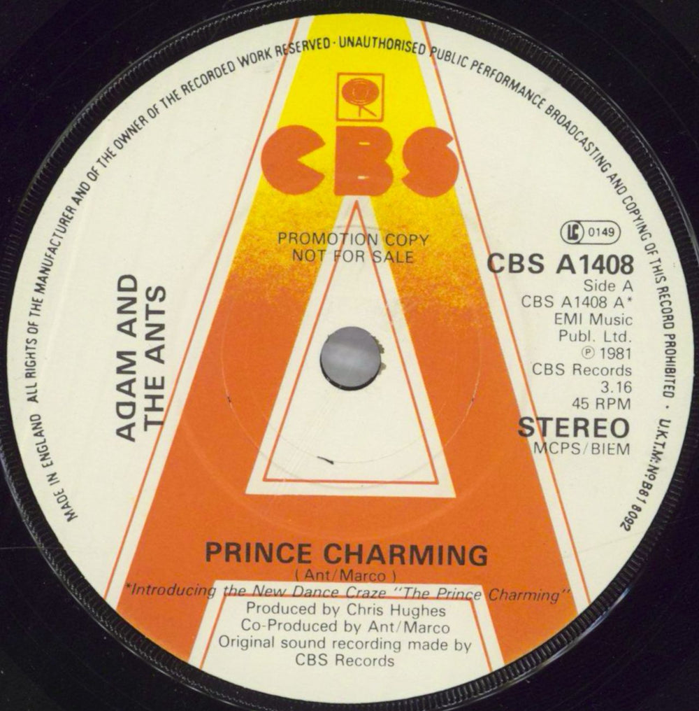 Adam & The Ants Prince Charming - Gatefold UK Promo 7" vinyl single (7 inch record / 45) ANT07PR828424