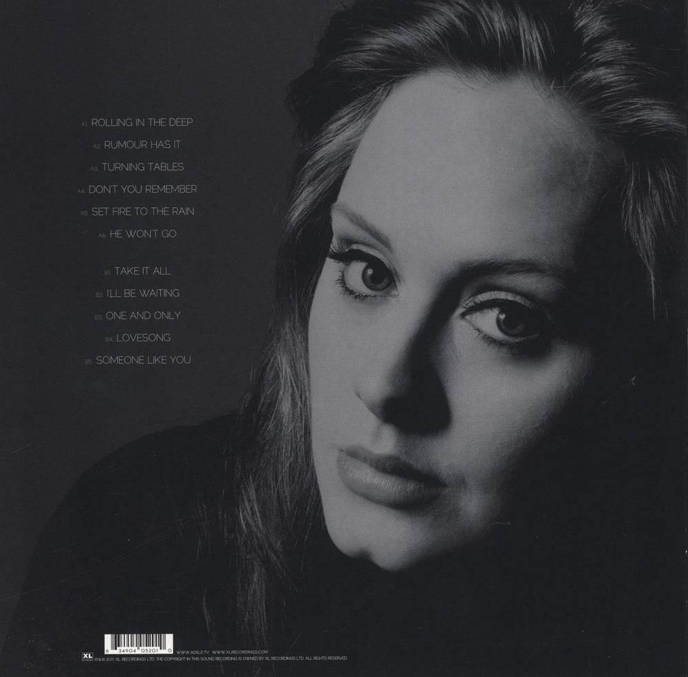 Adele 21 (Twenty One) UK vinyl LP album (LP record) 191404113813