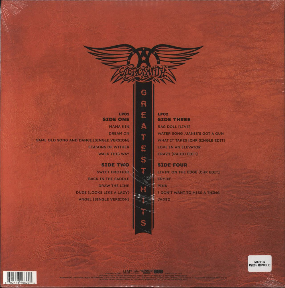 Aerosmith Greatest Hits - Red Marbled Vinyl - Sealed UK 2-LP vinyl record set (Double LP Album) 602448968296