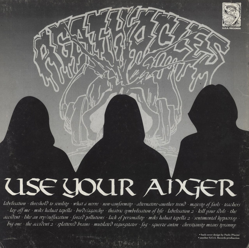 Agathocles Use Your Anger Italian vinyl LP album (LP record)