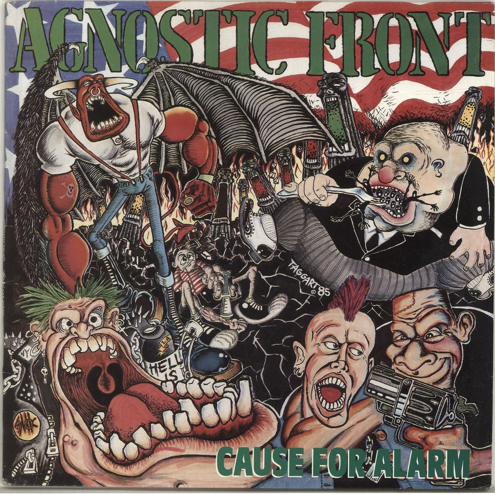 Agnostic Front Cause For Alarm UK vinyl LP album (LP record) JUST3