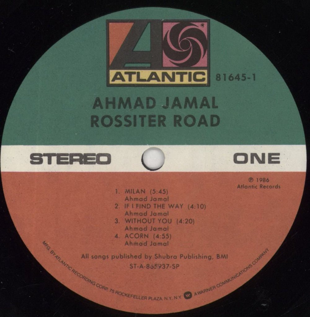 Ahmad Jamal Rossiter Road - Shrink US vinyl LP album (LP record) AHJLPRO848512