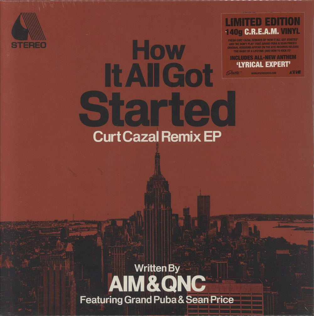 Aim How It All Got Started - Curt Cazal Remix EP UK 12" vinyl single (12 inch record / Maxi-single) ATIC017