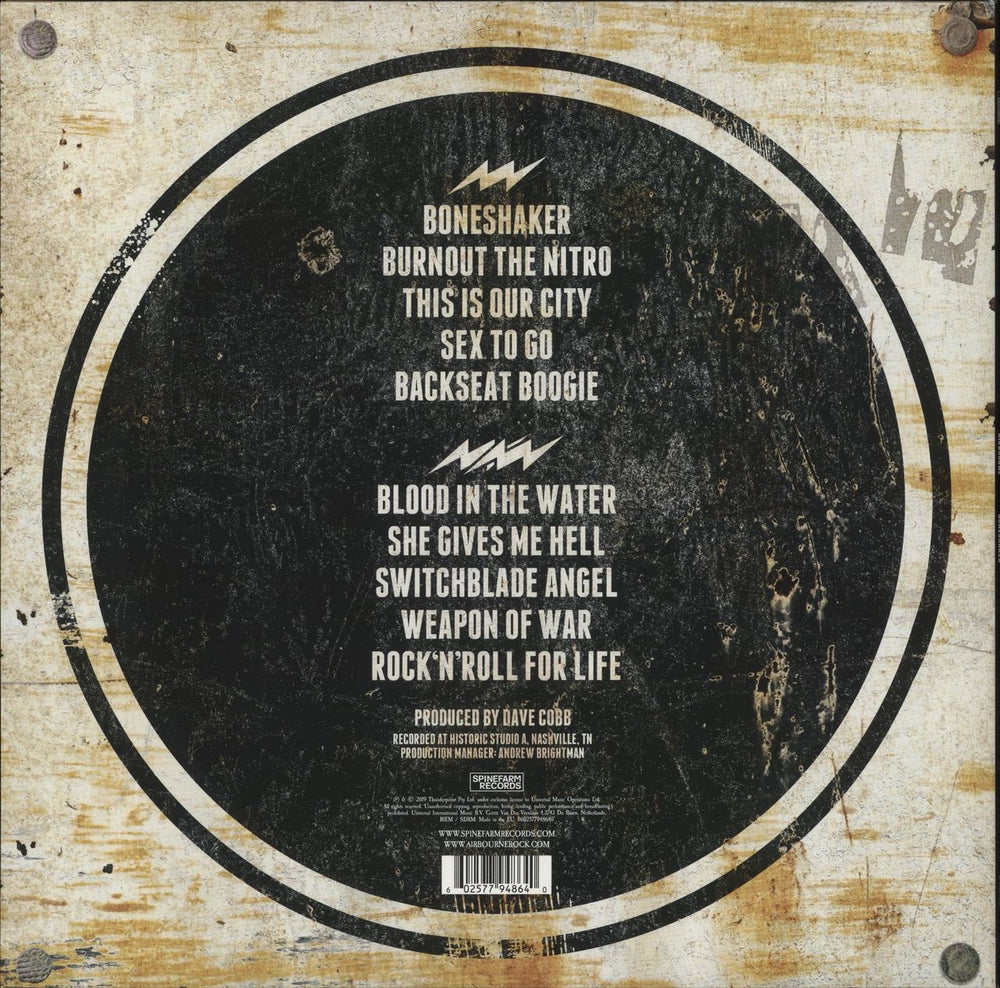 Airbourne Boneshaker - Bone Vinyl UK vinyl LP album (LP record) 602577948640