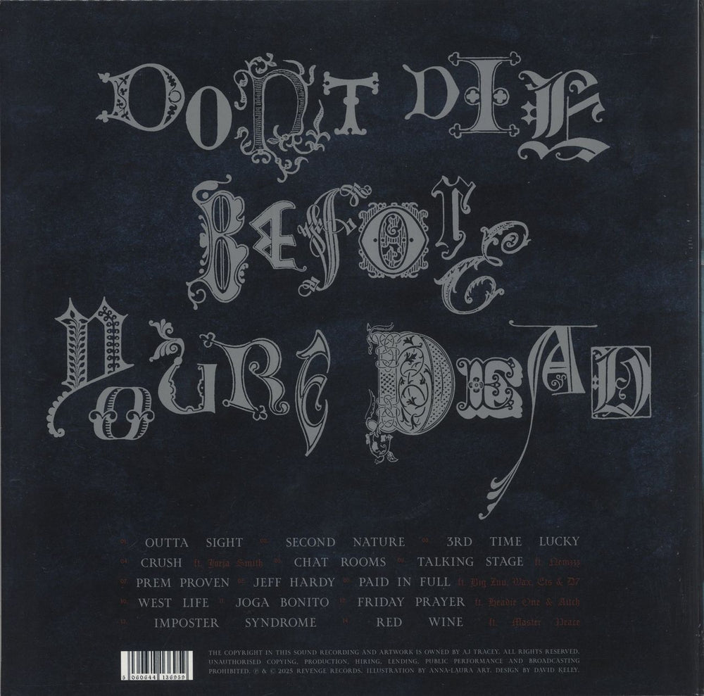 AJ Tracey Don't Die Before You're Dead - Midnight Blue Sparkle Vinyl - Sealed UK 2-LP vinyl record set (Double LP Album) 5060644136959