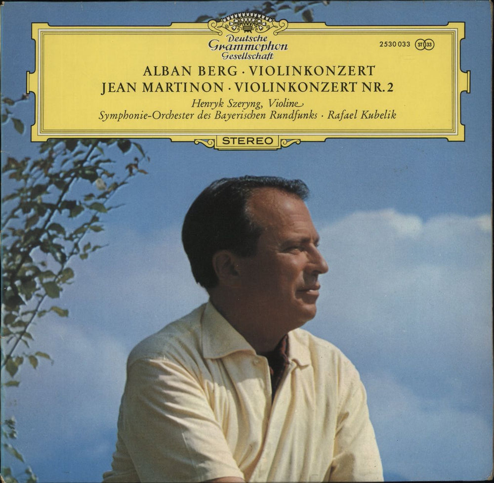 Alban Berg Violin Concertos German vinyl LP album (LP record) 2530033