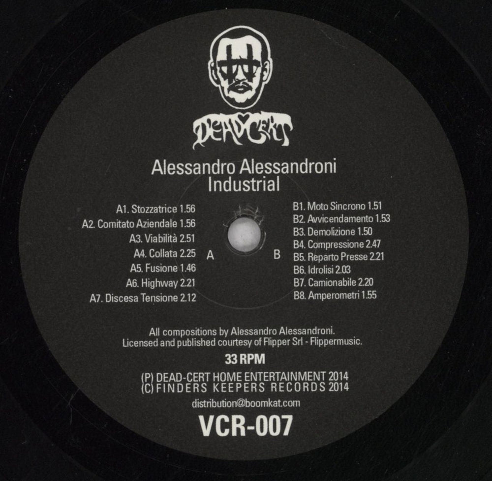 Alessandro Alessandroni Industrial UK vinyl LP album (LP record) ILPLPIN847589