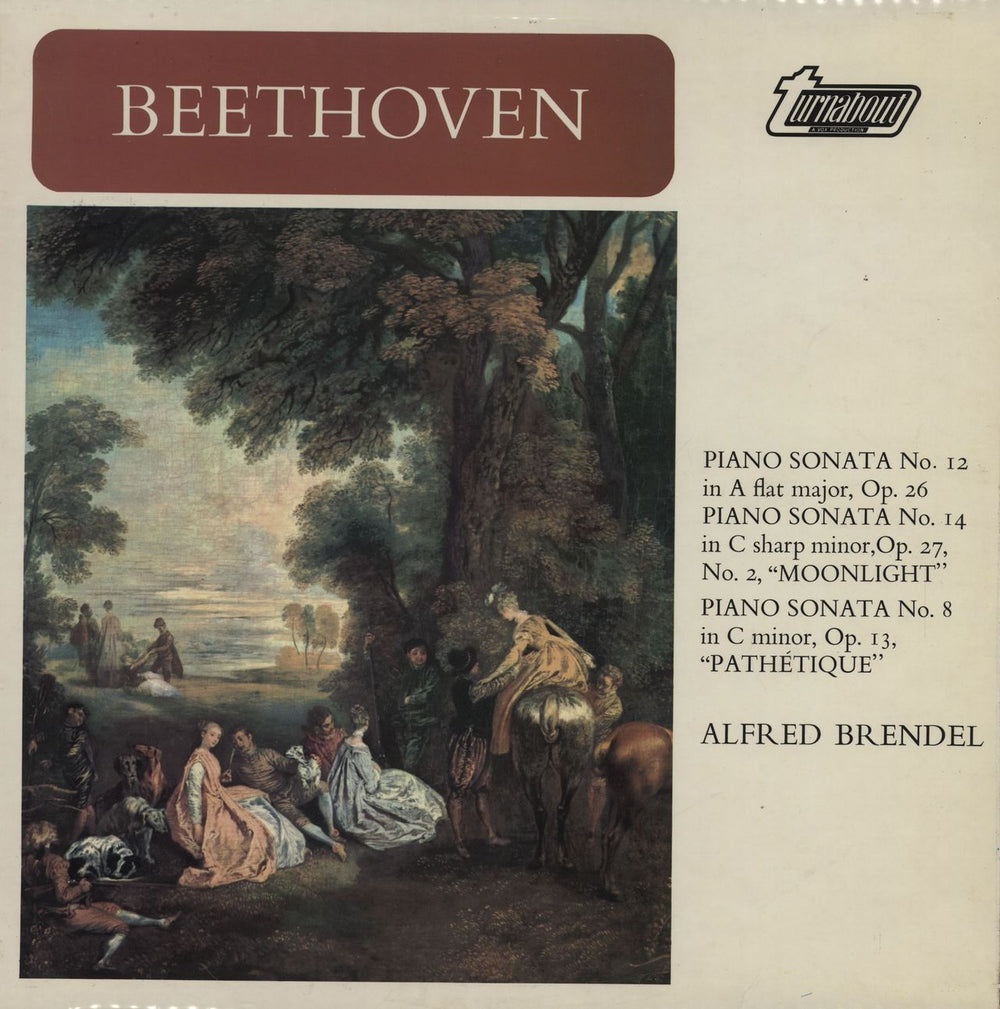 Alfred Brendel Beethoven: Piano Sonata Nos. 12, 14 & 13 UK vinyl LP album (LP record) TV34122DS