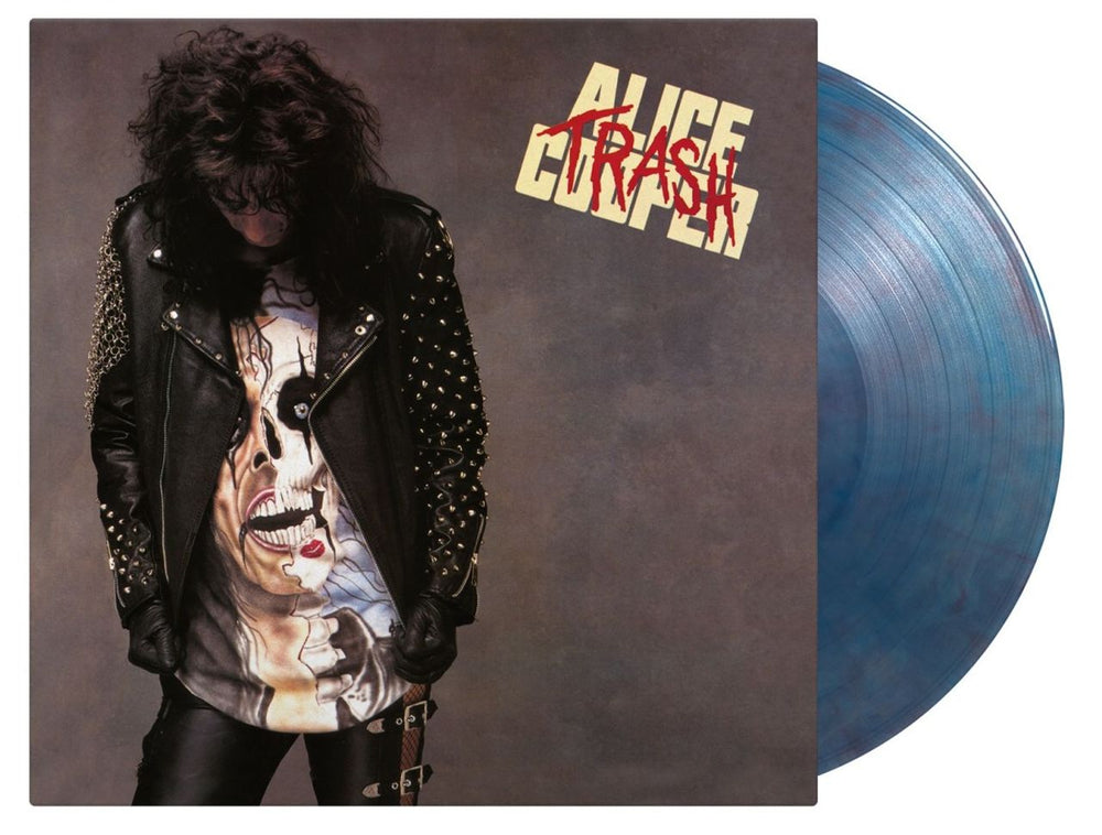 Alice Cooper Trash - Blue & Red Marbled Vinyl 180 Gram UK vinyl LP album (LP record) MOVLP1862