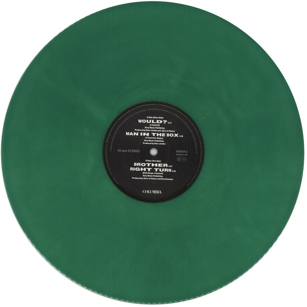 Alice In Chains Would? - Green Vinyl - EX UK 12" vinyl single (12 inch record / Maxi-single) AIC12WO817659