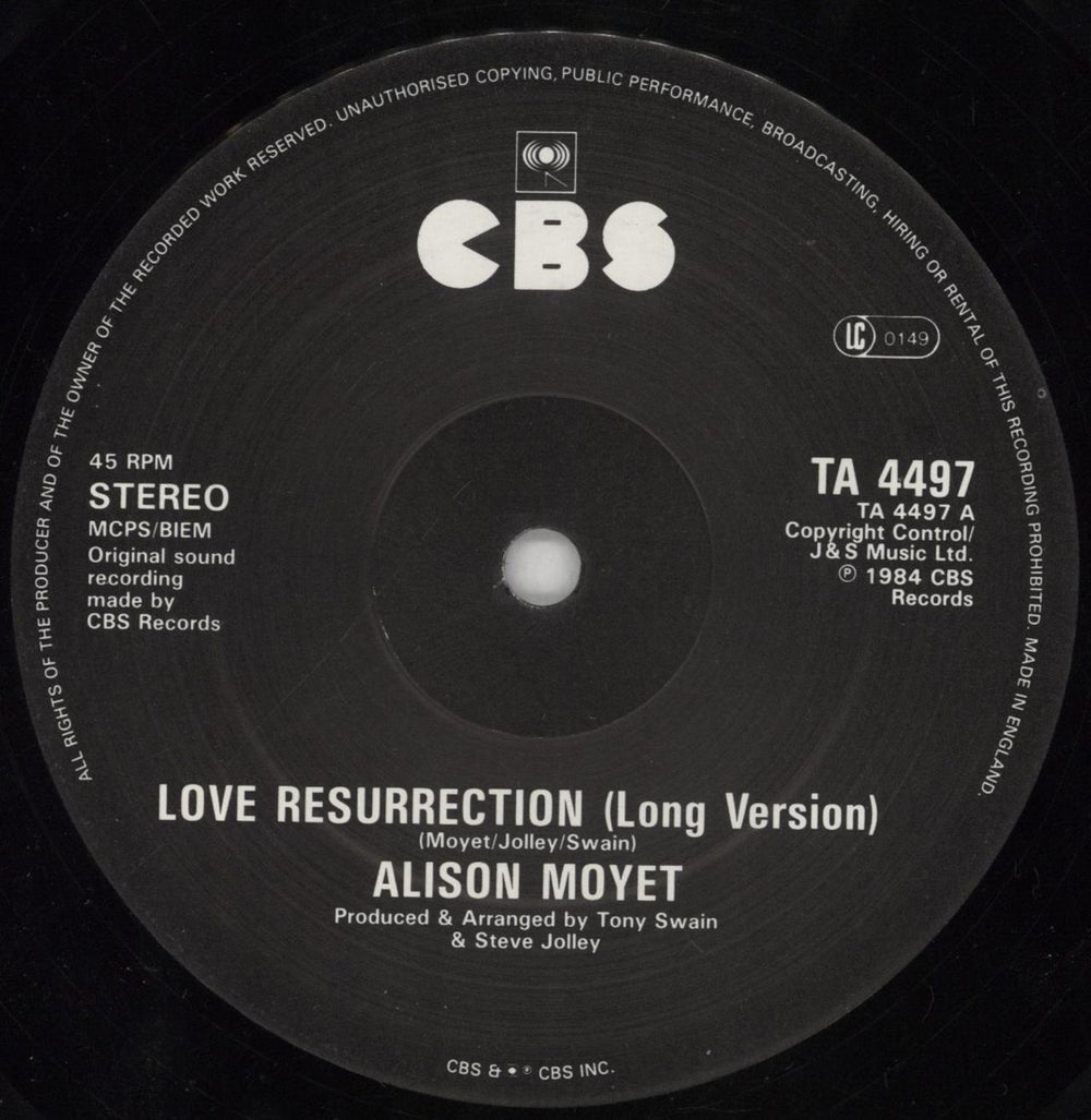 Alison Moyet Love Resurrection: Love Injected Remix UK 12" vinyl single (12 inch record / Maxi-single) MOY12LO47316