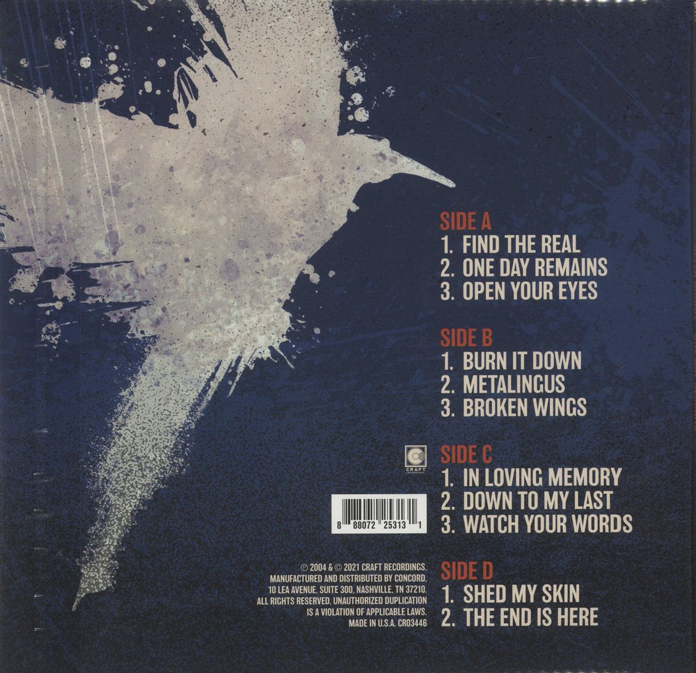 Alter Bridge One Day Remains - 180gm Red Vinyl US 2-LP vinyl record set (Double LP Album) 888072253131