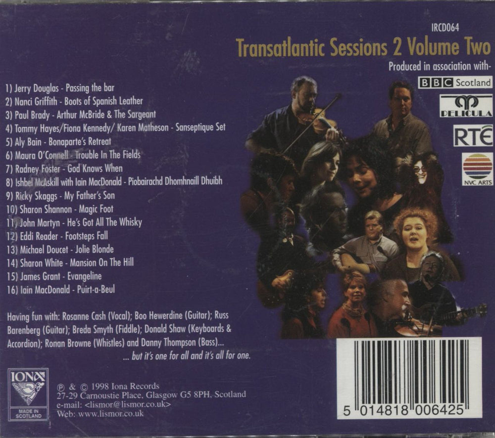 Aly Bain Transatlantic Sessions 2 - Volume Two UK CD album (CDLP) 5014818006425