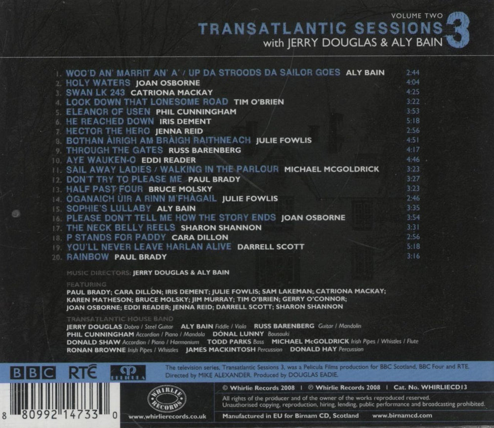 Aly Bain Transatlantic Sessions 3 - Volume Two UK CD album (CDLP) 880992147231