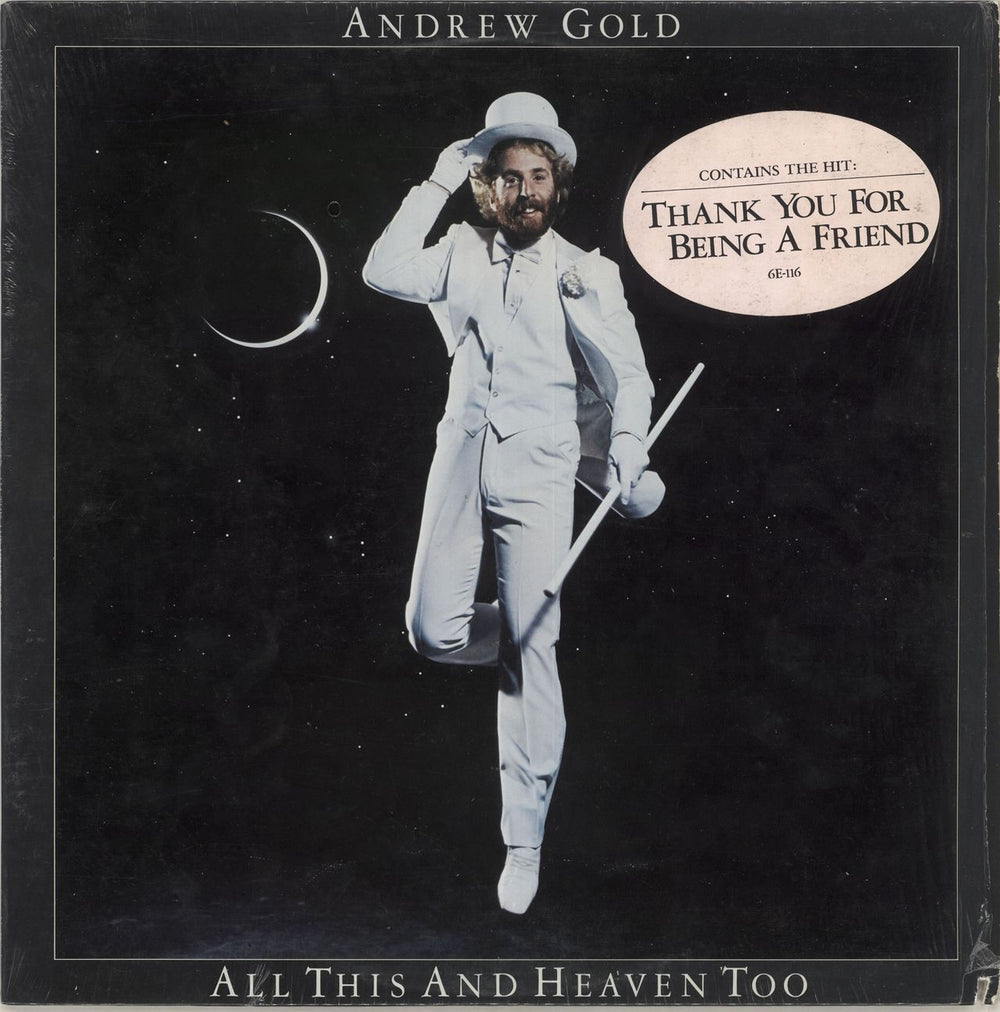 Andrew Gold All This And Heaven Too - Stickered Shrink US vinyl LP album (LP record) 6E-116