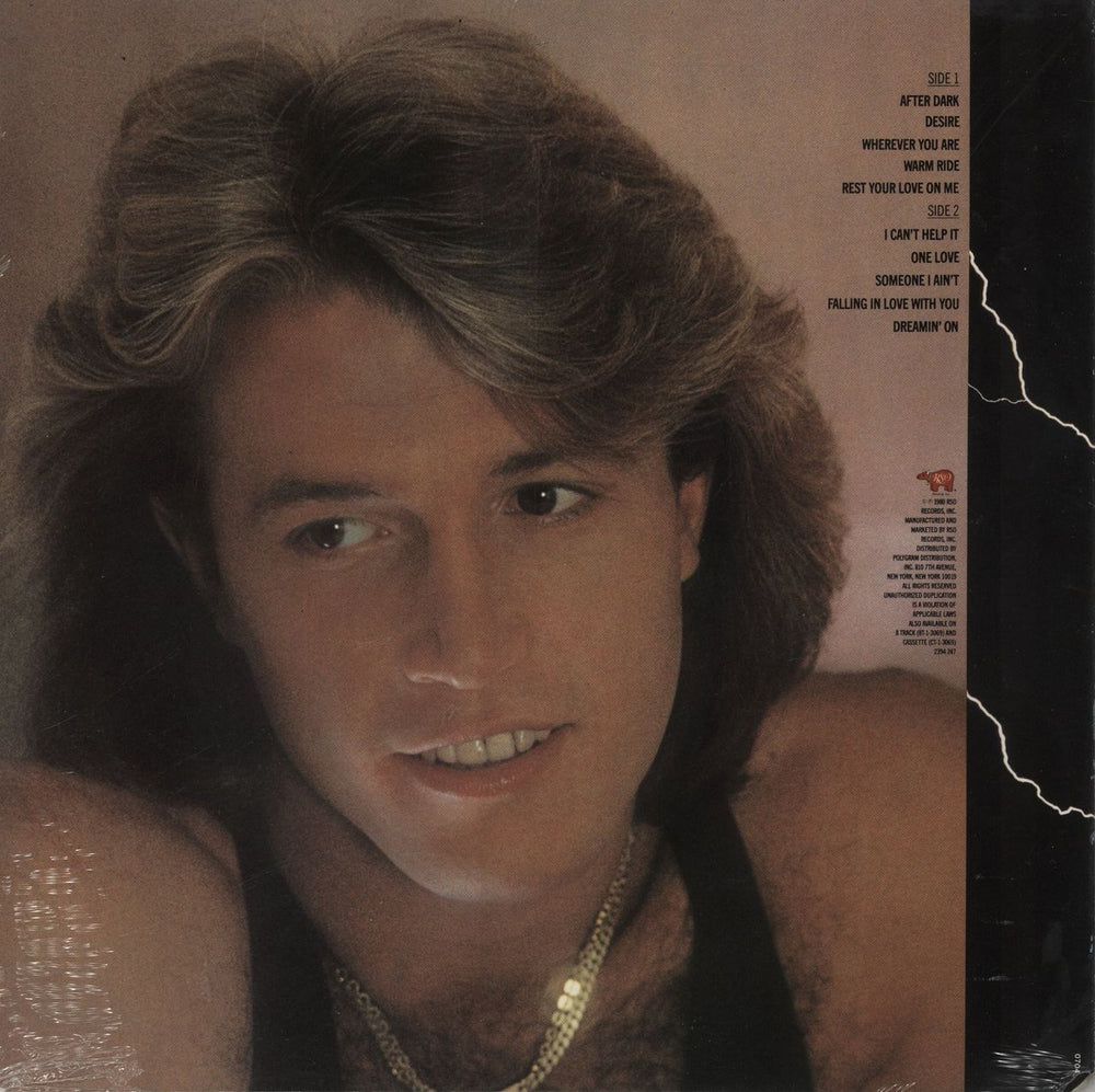 Andy Gibb After Dark - stickered shrink US vinyl LP album (LP record)