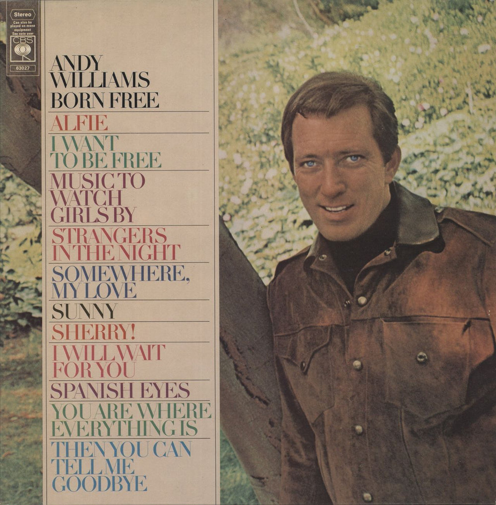 Andy Williams Born Free UK vinyl LP album (LP record) 63027
