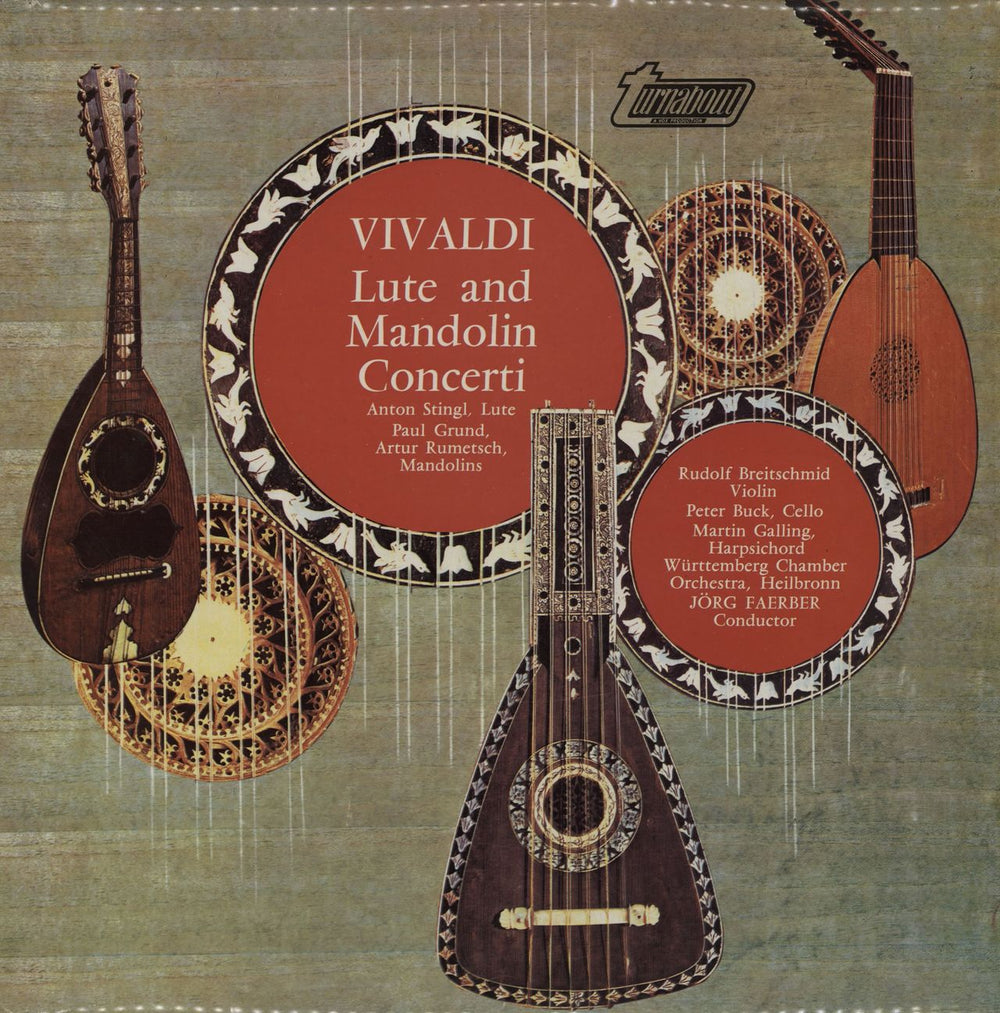 Antonio Vivaldi Lute And Mandolin Concerti UK vinyl LP album (LP record) TV34153S