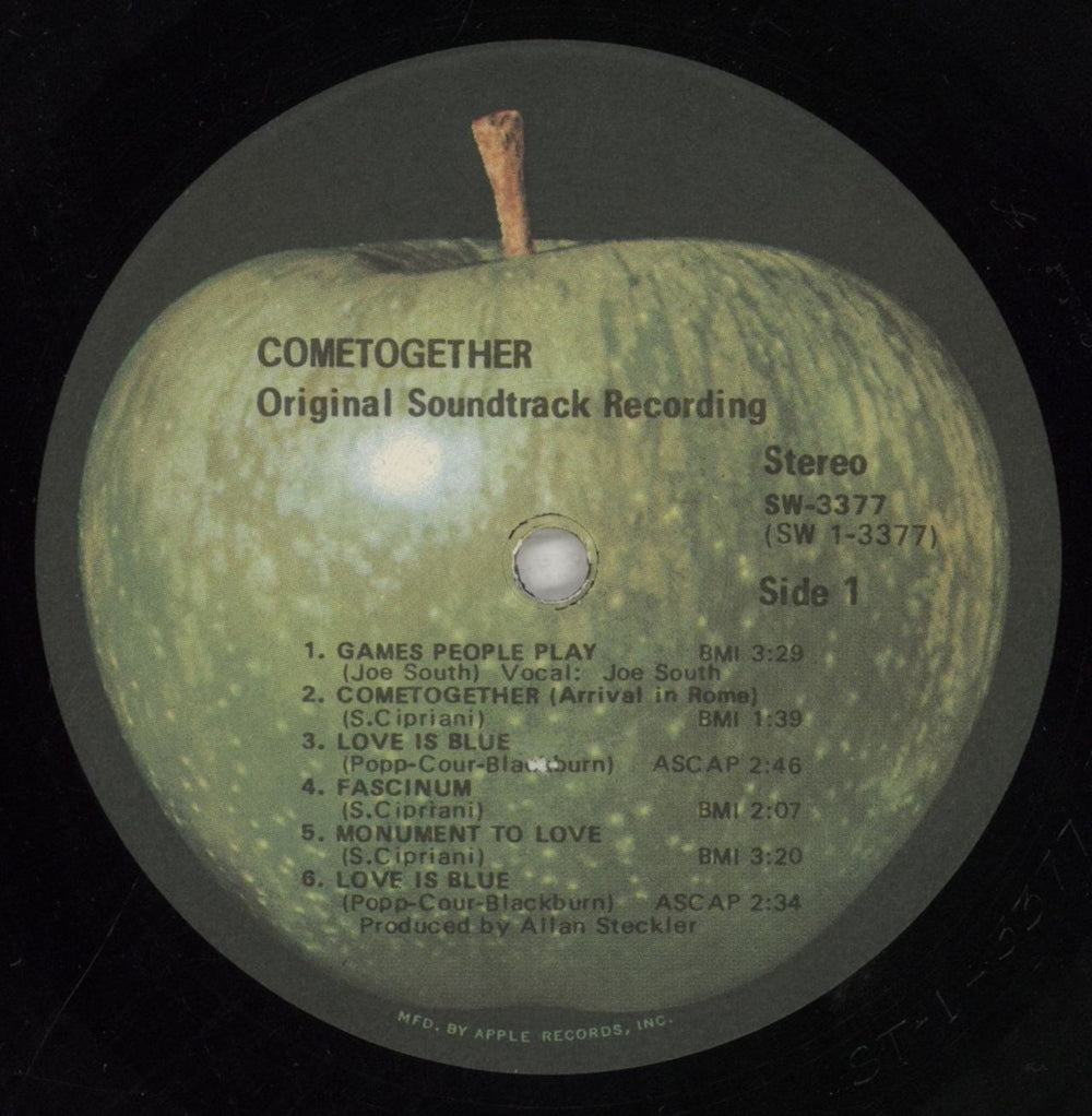 Apple Label Cometogether US vinyl LP album (LP record) APELPCO584383