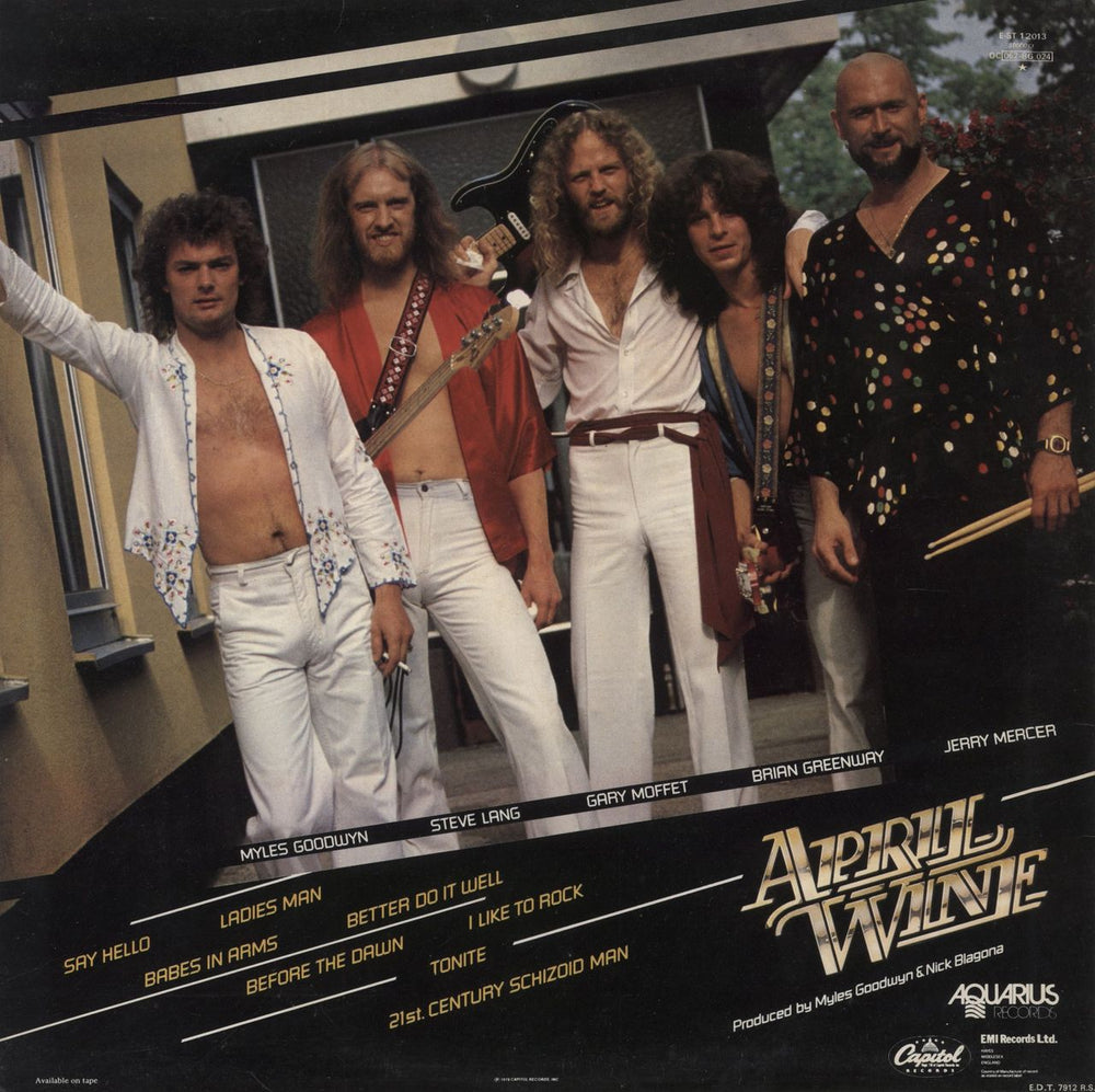 April Wine Harder... Faster UK vinyl LP album (LP record)