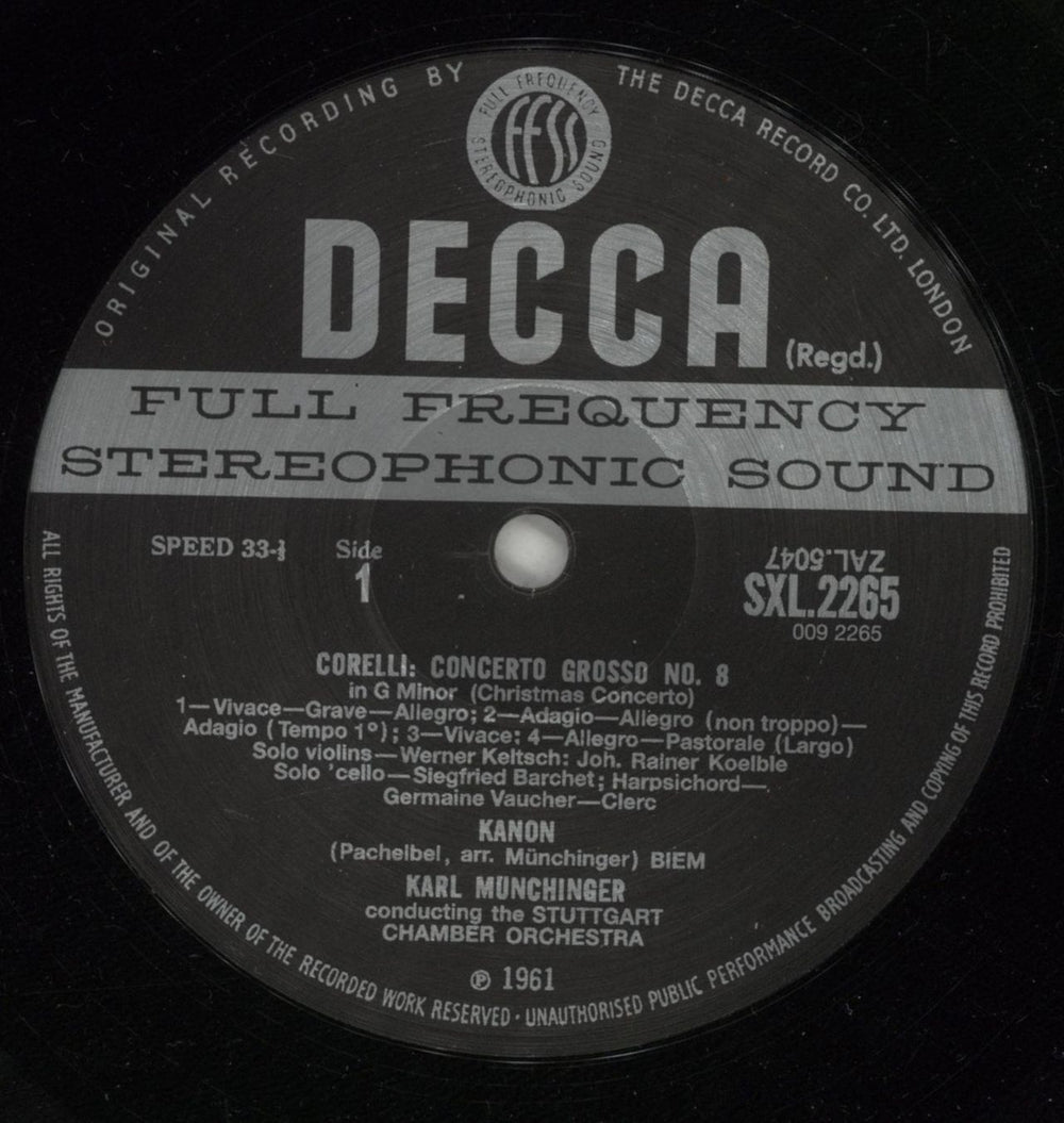 Arcangelo Corelli Concerto Grosso No.8 (Christmas Concerto) - 180gm Vinyl - Shrink German vinyl LP album (LP record) A3CLPCO879143