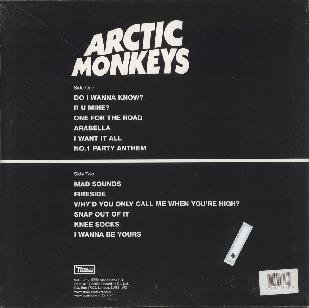Arctic Monkeys AM - Sealed UK vinyl LP album (LP record) 0887828031719