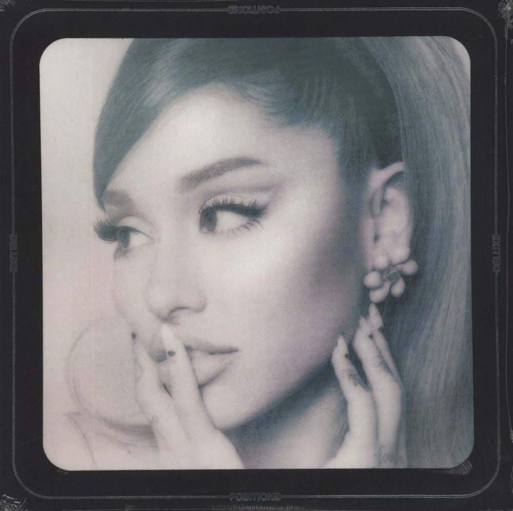 Ariana Grande Positions - Purple In Clear Vinyl UK 2-LP vinyl record set (Double LP Album) 00602435949260