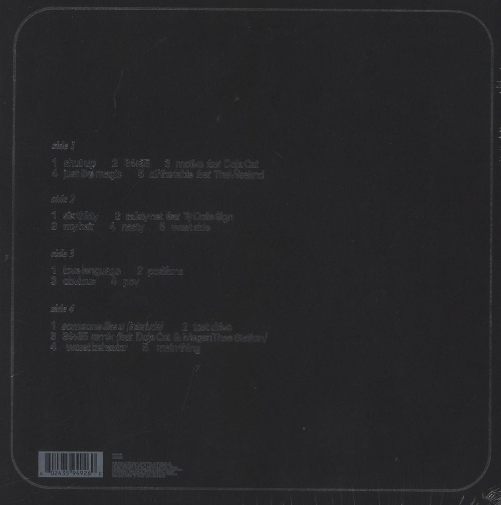 Ariana Grande Positions - Purple In Clear Vinyl UK 2-LP vinyl record set (Double LP Album) 602435949260