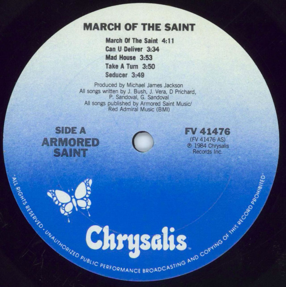 Armored Saint March Of The Saint - Shrink US vinyl LP album (LP record) AA6LPMA812754