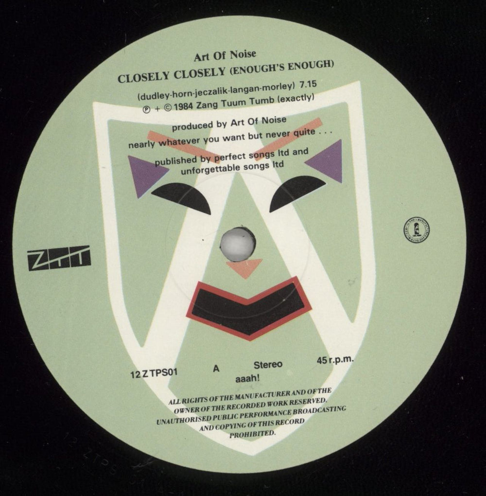 Art Of Noise Close Up UK 12" vinyl single (12 inch record / Maxi-single) AON12CL206128