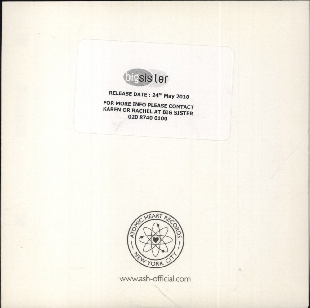 Ash Binary [Radio Edit] UK Promo CD-R acetate