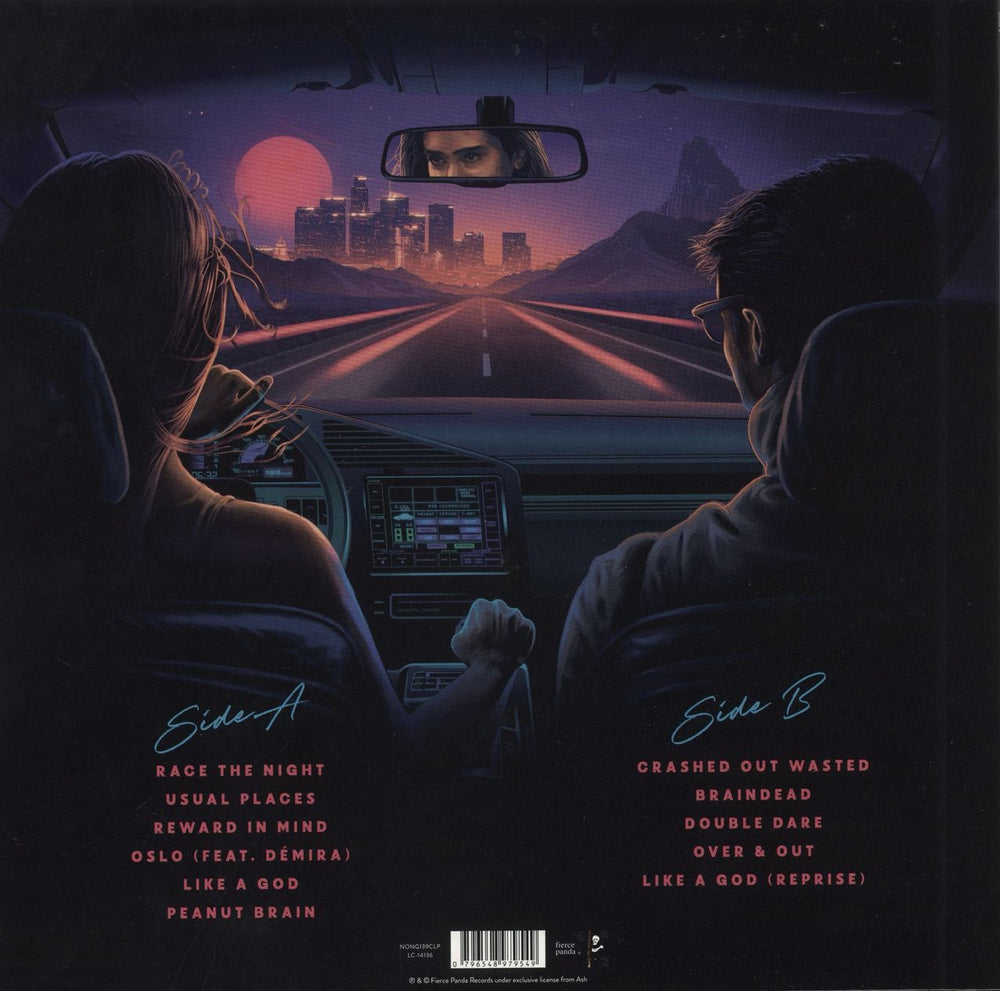 Ash Race The Night - Orange Vinyl - Autographed UK vinyl LP album (LP record) 796548979549